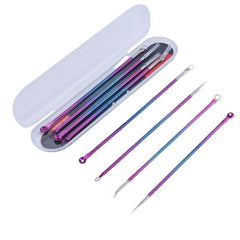4pcs Multicolour Blackhead Remover Kit with Case