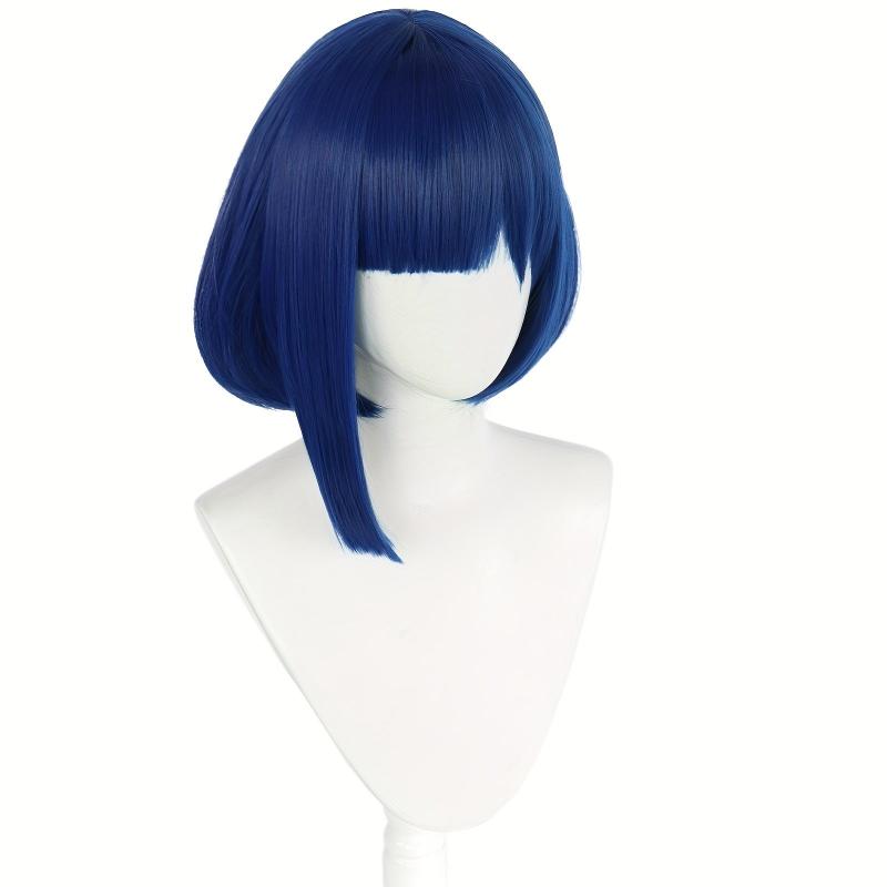 30-48cm Anime Cosplay Wig Short Straight Hair with Bangs for Costume Party