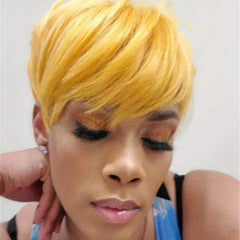 Short Pixie Cut Wig With Bangs Synthetic Short Wig For Cosplay