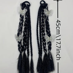 Butterfly Decor Braids Ponytail Hair Extensions