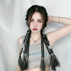 Butterfly Decor Braids Ponytail Hair Extensions