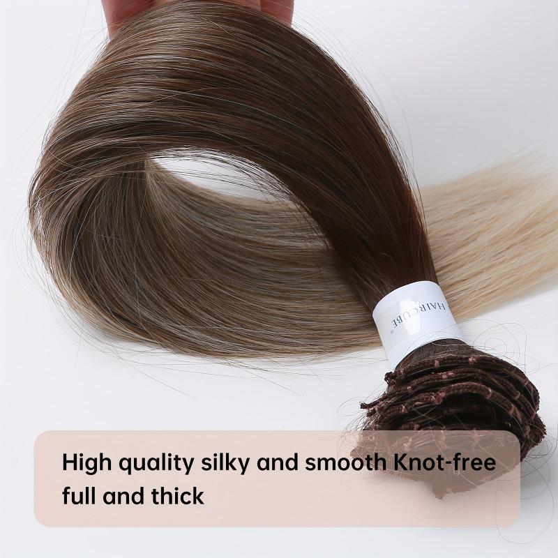 Natural Straight Hairpiece 72 cm Long Heat Resistant Clip In Wig for Women