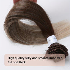Natural Straight Hairpiece 72 cm Long Heat Resistant Clip In Wig for Women