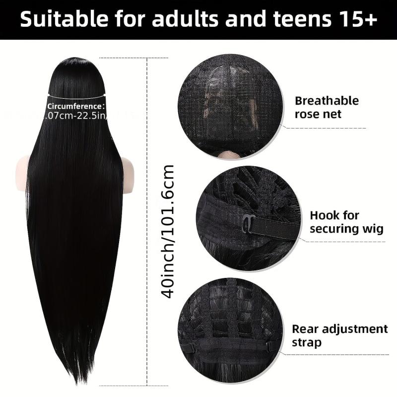 Long Braided Wig for Girls Halloween Party with Wig Cap