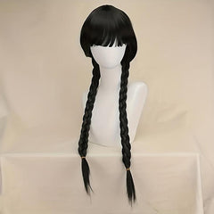 Long Braided Wig for Girls Halloween Party with Wig Cap