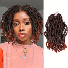 Short Faux Locs Crochet Hair Extensions Ombre Synthetic Crochet Hair