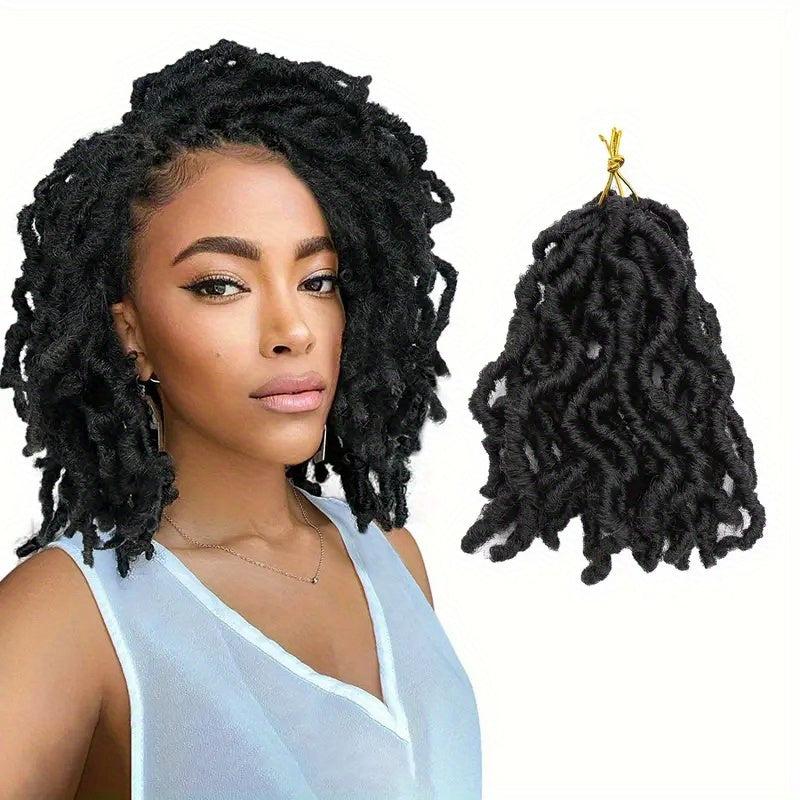 Short Faux Locs Crochet Hair Extensions Ombre Synthetic Crochet Hair