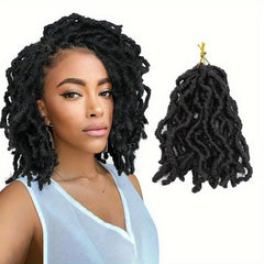 Short Faux Locs Crochet Hair Extensions Ombre Synthetic Crochet Hair
