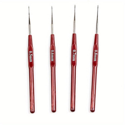 Crochet Hooks Set Small Sizes with Caps and Case