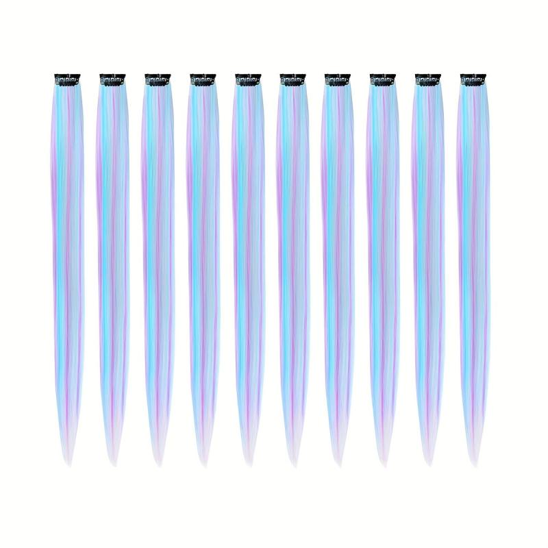 5pcs Colored Hair Extensions for Women 55-88 cm