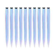 5pcs Colored Hair Extensions for Women 55-88 cm