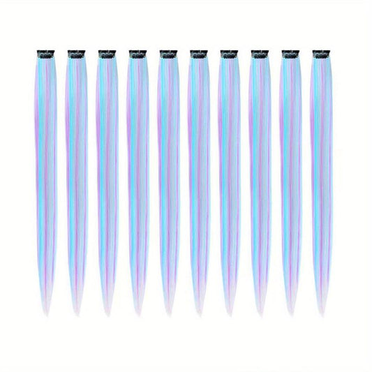 5pcs Colored Hair Extensions for Women 55-88 cm