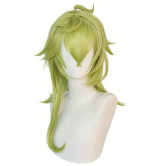 Green Long Straight Synthetic Anime Games Cosplay Wig For Women