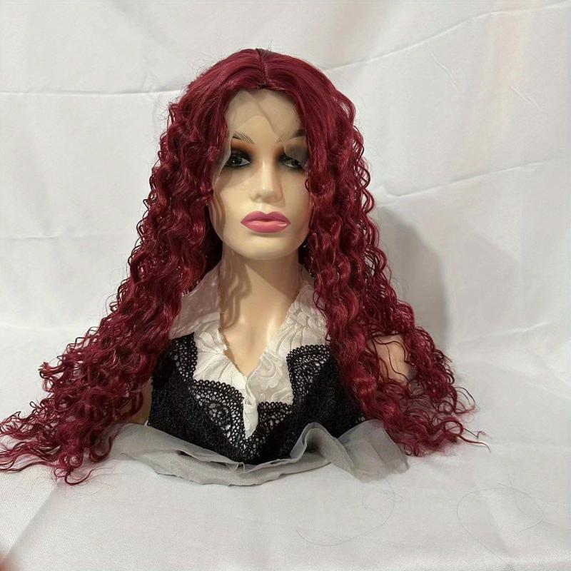 Colorful Medium Long Curly Wig Synthetic Wig Heat Resistant 66cm