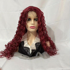Colorful Medium Long Curly Wig Synthetic Wig Heat Resistant 66cm