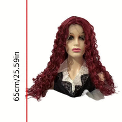 Colorful Medium Long Curly Wig Synthetic Wig Heat Resistant 66cm