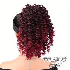 Afro Curly Ponytail Extensions for Women Clip On Hairpieces