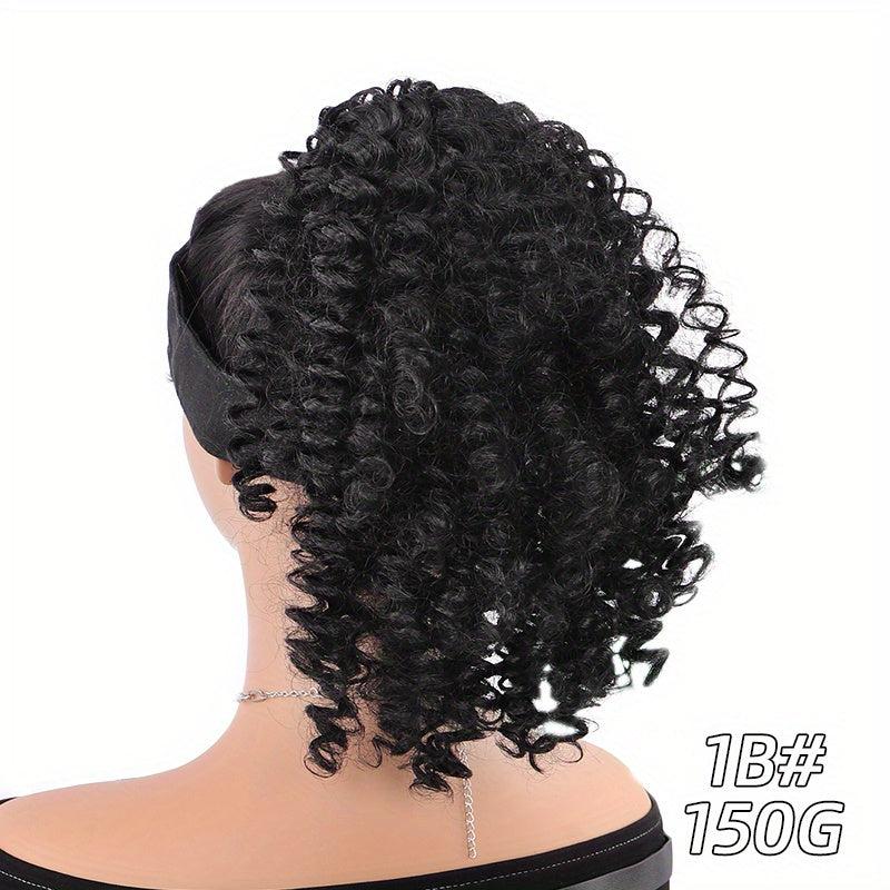 Afro Curly Ponytail Extensions for Women Clip On Hairpieces