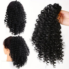 Afro Curly Ponytail Extensions for Women Clip On Hairpieces