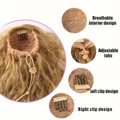 Afro Curly Ponytail Extensions for Women Clip On Hairpieces