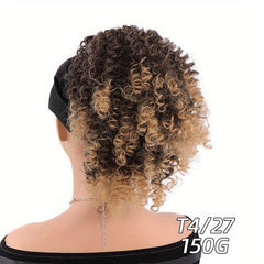 Afro Curly Ponytail Extensions for Women Clip On Hairpieces