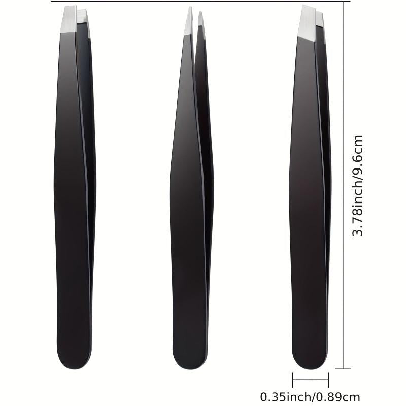 3Pcs Eyebrows Tweezers Set Stainless Steel Precision Hair Remover Kit