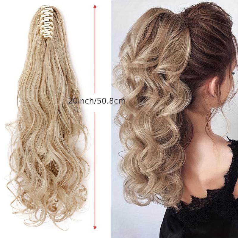Long Wavy Ponytail Extensions Synthetic Hair Piece for Women Girls