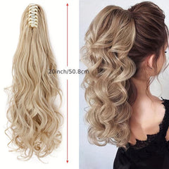 Long Wavy Ponytail Extensions Synthetic Hair Piece for Women Girls