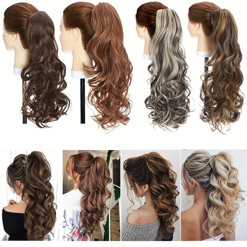Long Wavy Ponytail Extensions Synthetic Hair Piece for Women Girls