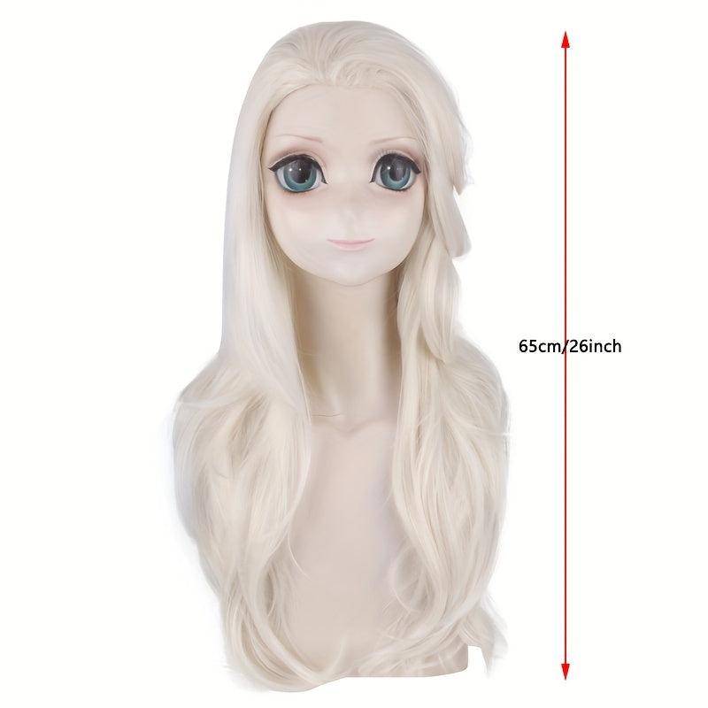 66cm Princess Costume Wavy Synthetic Wig for Halloween Cosplay