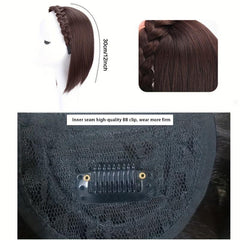 Synthetic Short Half Wig Fishbone Headband Wig Brown