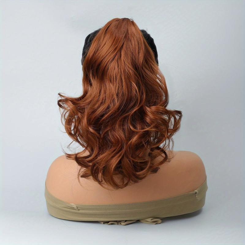 Long Curly Wavy Ponytail Extensions Synthetic Clip In Hair Extensions
