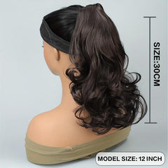 Long Curly Wavy Ponytail Extensions Synthetic Clip In Hair Extensions