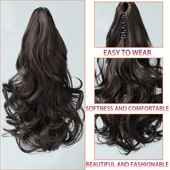 Long Curly Wavy Ponytail Extensions Synthetic Clip In Hair Extensions