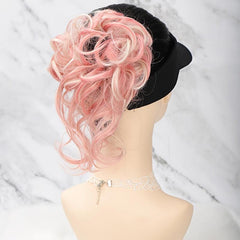 Synthetic Elastic Wave Curly Hair Buns Chignons Hair Scrunchy Extensions