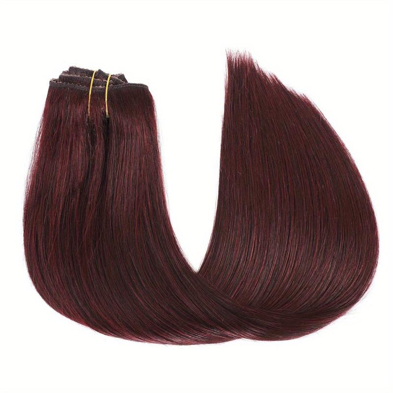7pcs Long Straight Synthetic Clip In Hair Extensions for Daily Use