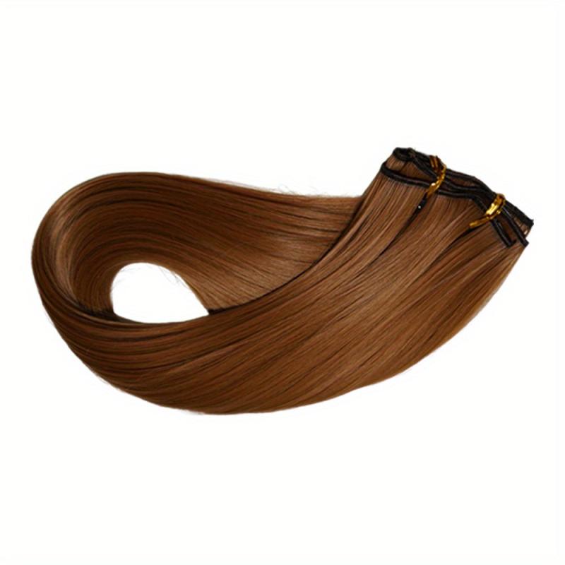 7pcs Long Straight Synthetic Clip In Hair Extensions for Daily Use