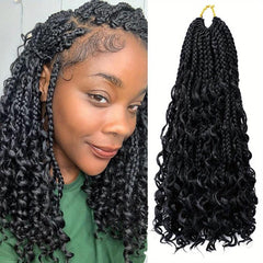 7 Packs Goddess Box Braids Crochet Hair 25-35-56 cm Pre-looped Bohemian Crochet