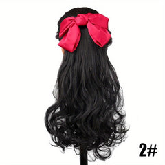 Red Bow Ponytail Extensions for Women and Girls
