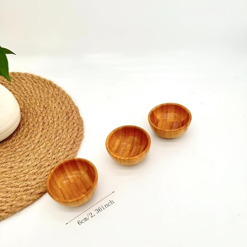 3pc Bamboo Face Mask Mixing Bowl Set DIY Face Mask Tools