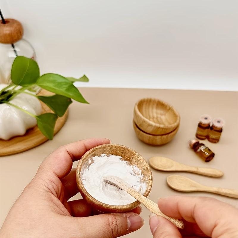 3pc Bamboo Face Mask Mixing Bowl Set DIY Face Mask Tools