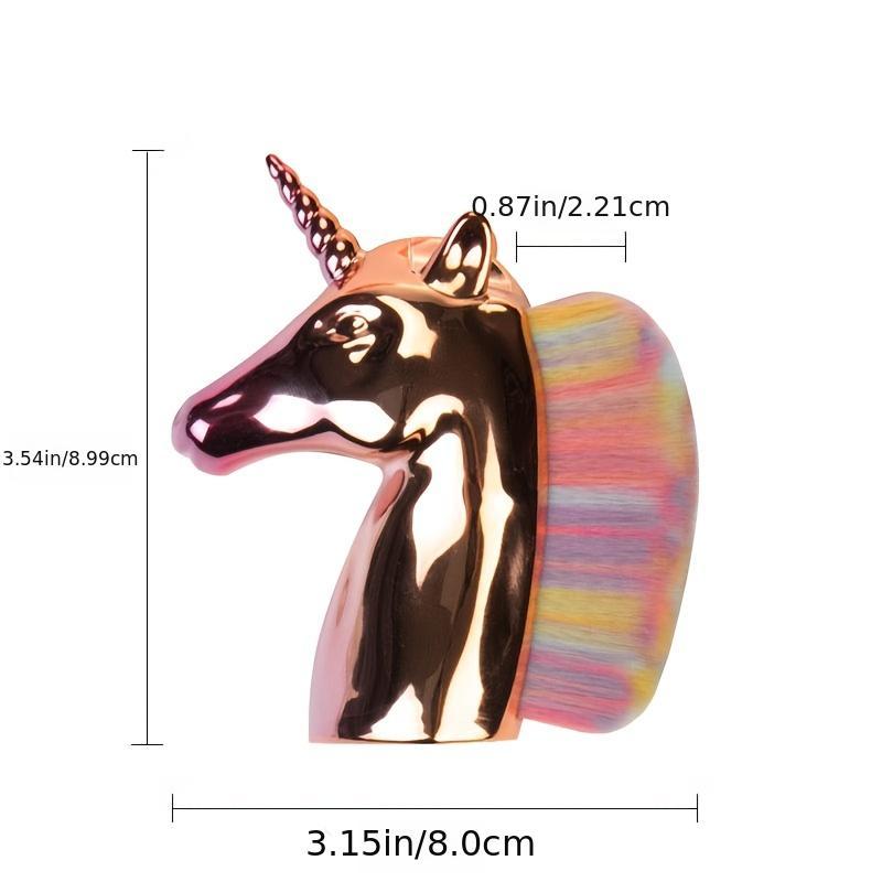 Rainbow Unicorn Makeup Brush for Nail Art & Face Contouring