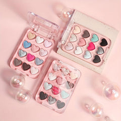 Love Heart 12-Color Eyeshadow Palette Matte Pearly Finish