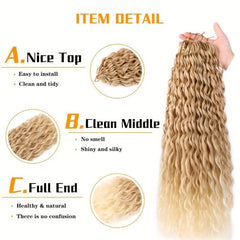 Ombre Water Wave Crochet Braiding Hair Extensions