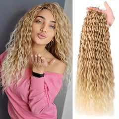 Ombre Water Wave Crochet Braiding Hair Extensions