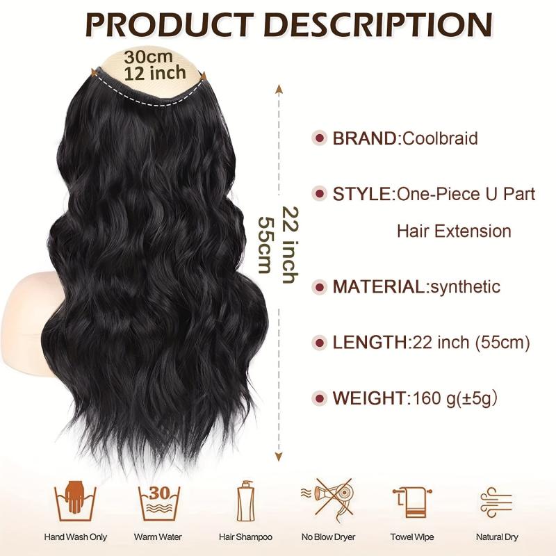 BRAID Long Wavy U Shaped Clip In Hair Extensions