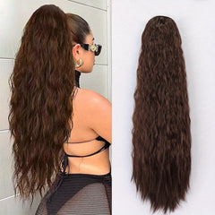 12 Cm Drawstring Ponytail Hair Extensions Women Long Curly Wavy Ponytail