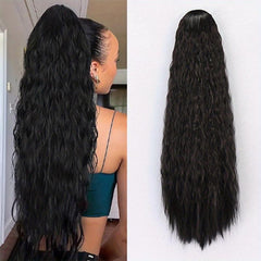 12 Cm Drawstring Ponytail Hair Extensions Women Long Curly Wavy Ponytail