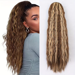 12 Cm Drawstring Ponytail Hair Extensions Women Long Curly Wavy Ponytail