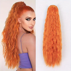 12 Cm Drawstring Ponytail Hair Extensions Women Long Curly Wavy Ponytail